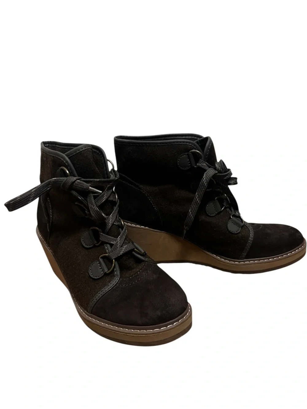 Merona Dark Green Wedge Boot Size 11